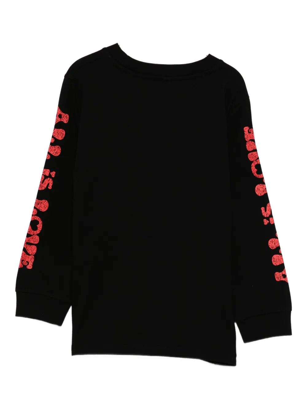 Stella Mccartney Printed Long-sleeve Top In Black
