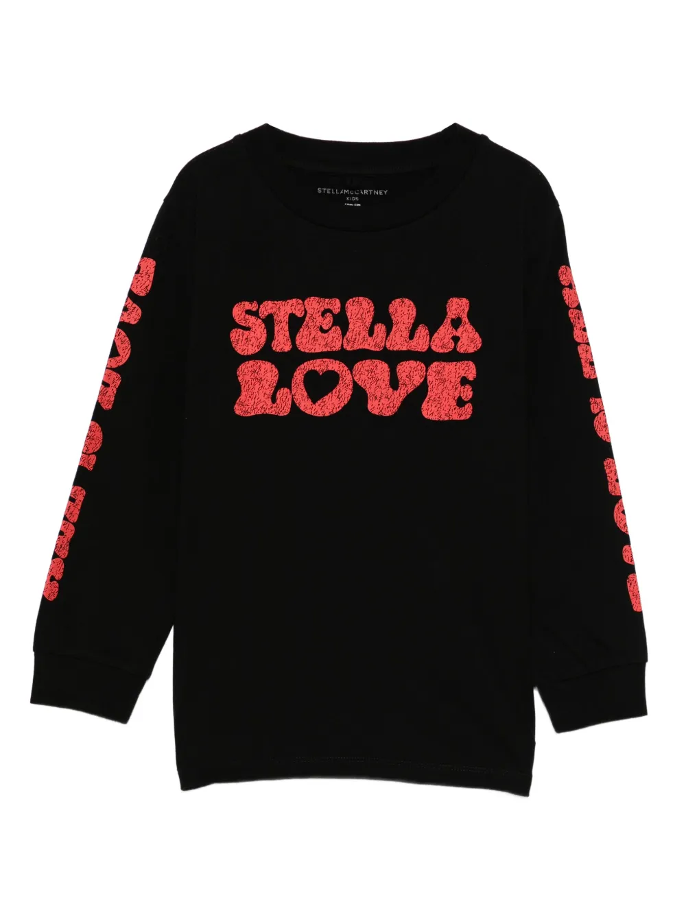 Stella McCartney Kids Top met lange mouwen en print Zwart