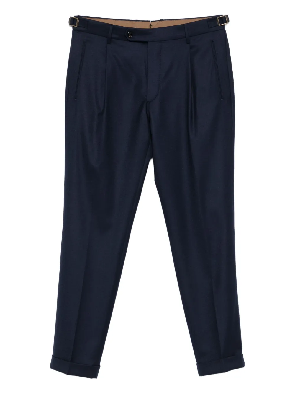 pleated tailored trousers