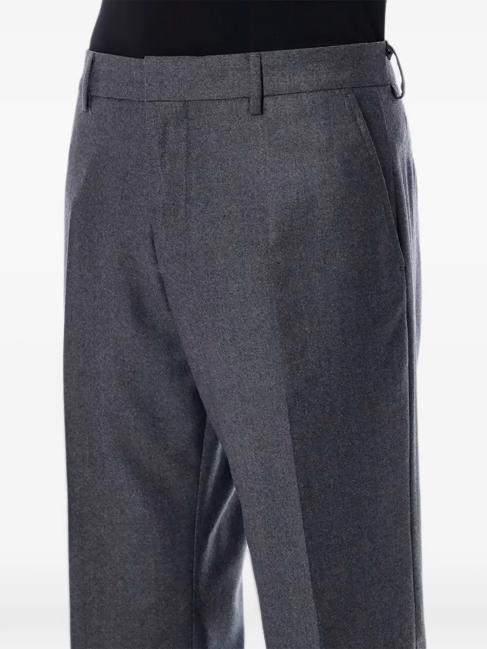 AMI Paris pressed-crease straight-leg trousers Grijs