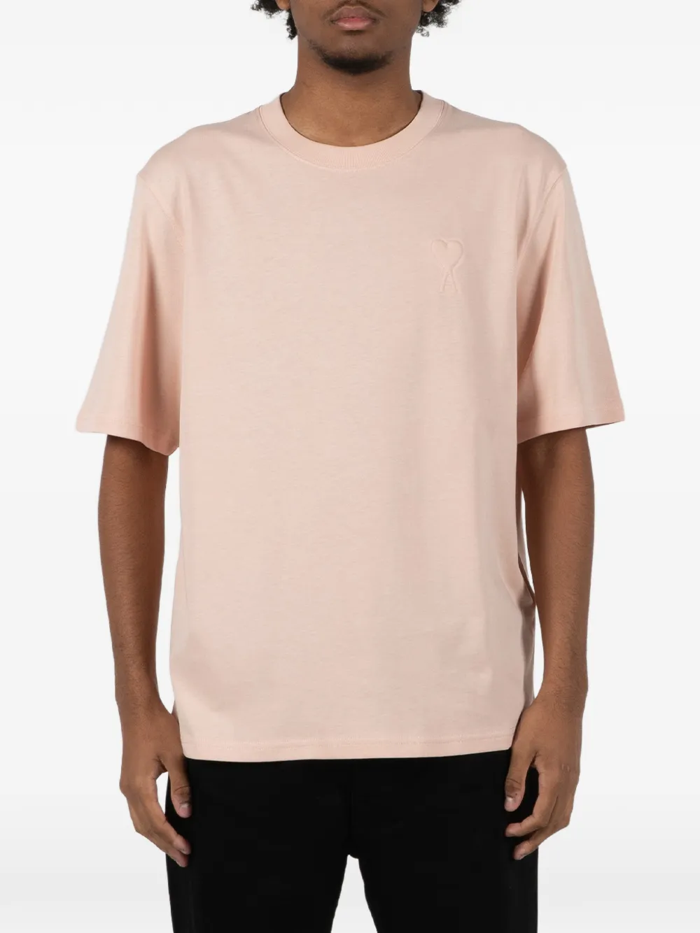 AMI Paris logo-detail T-shirt - Rosa