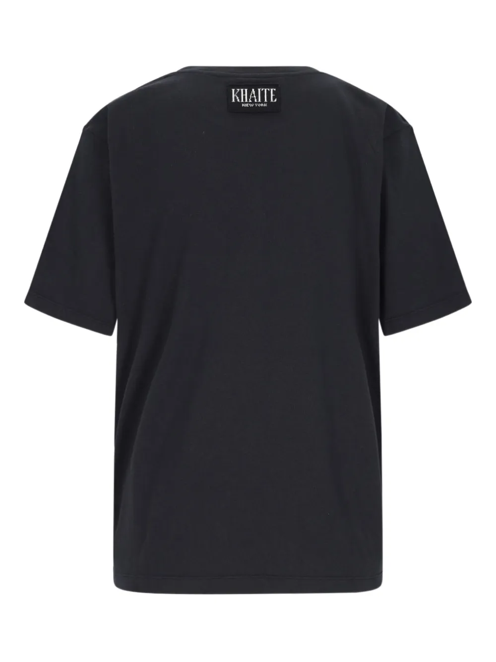 KHAITE logo-label T-shirt Zwart