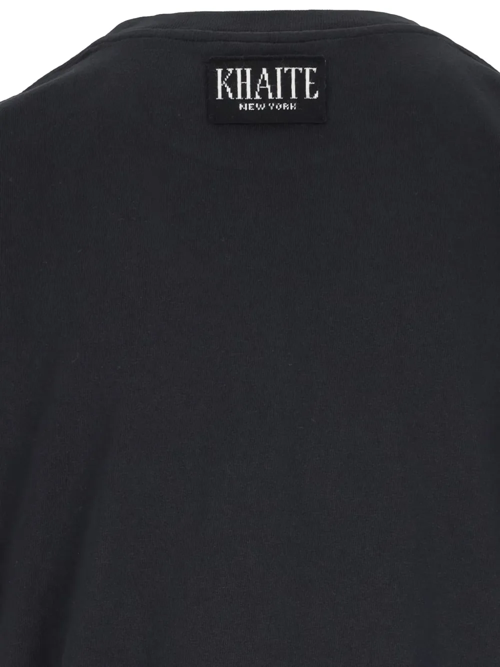 KHAITE logo-label T-shirt Zwart