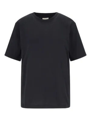 Tシャツ・カットソー Khaite MAE T-SHIRT Khaite Mae Short-Sleeve T-Shirt - Black | Editorialist