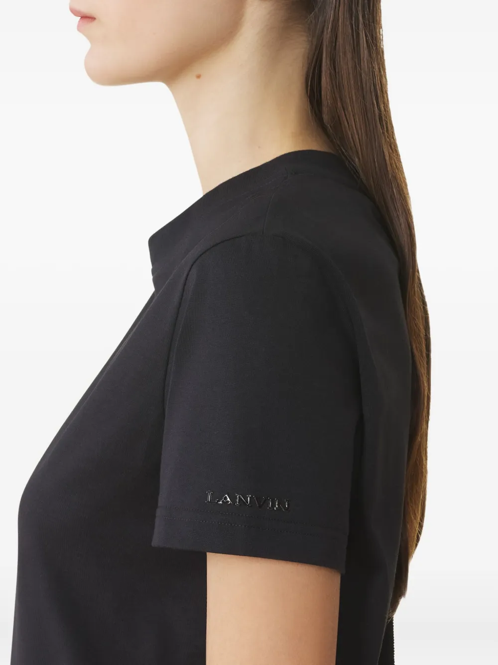 Lanvin tie-back cotton T-shirt Zwart