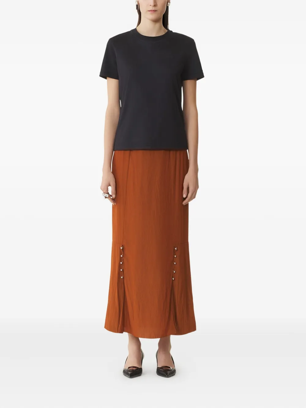 Lanvin tie-back cotton T-shirt Zwart