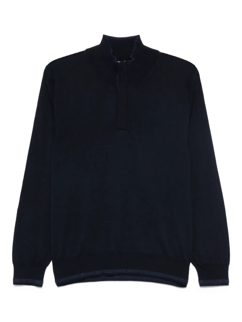 Canali Trui met hoge hals Blauw
