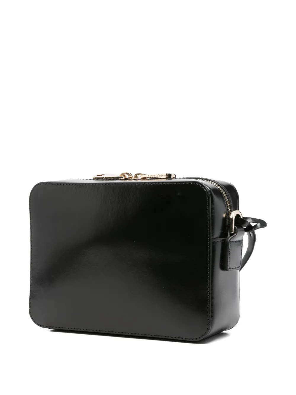 Aspinal Of London Camera Woven Mini Crossbody Bag In Black
