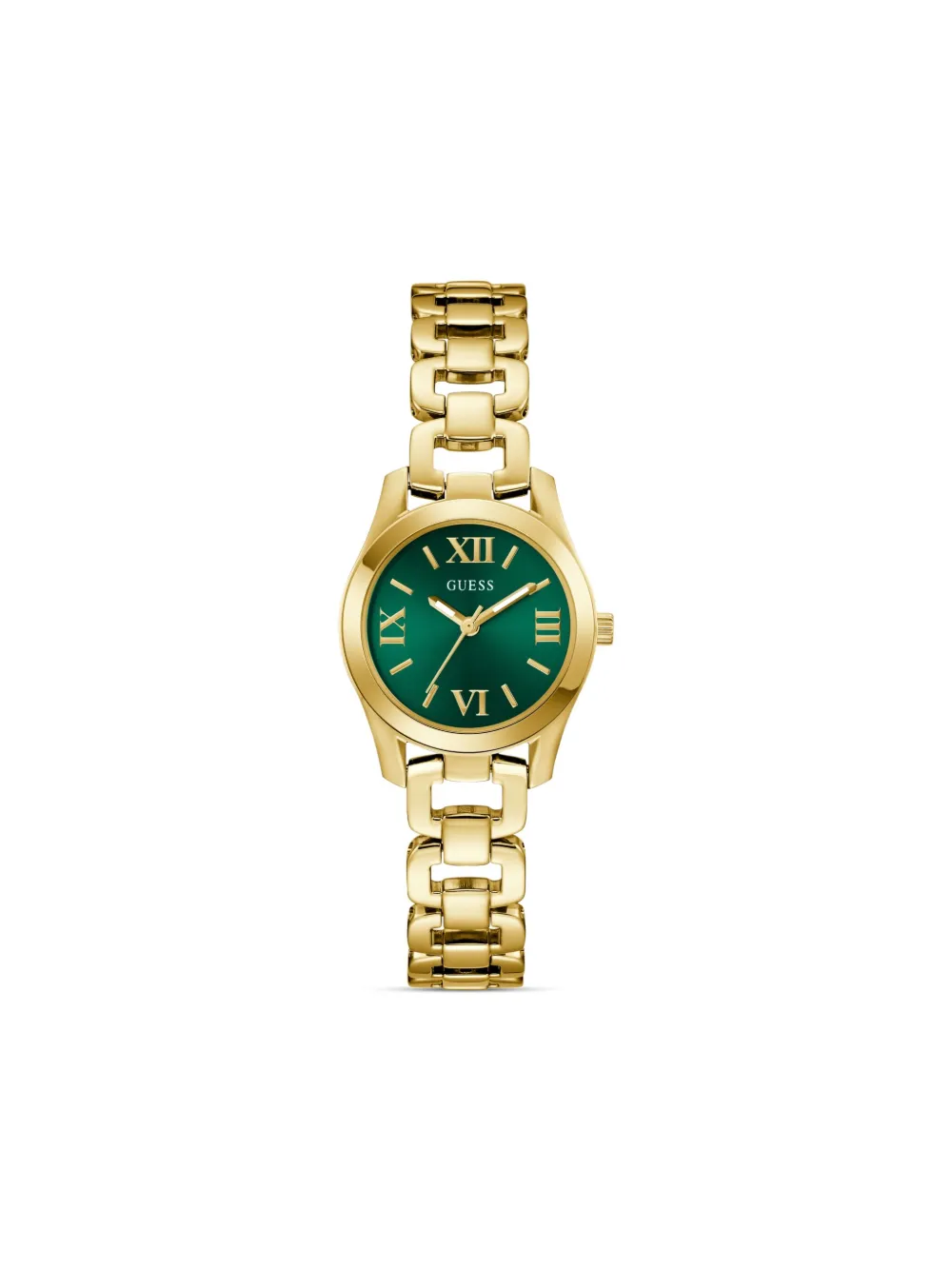 GUESS USA リサイクルスチール クォーツ 38mm腕時計 - グリーン GUESS USA リサイクルスチール クォーツ 38mm腕時計 - グリーン