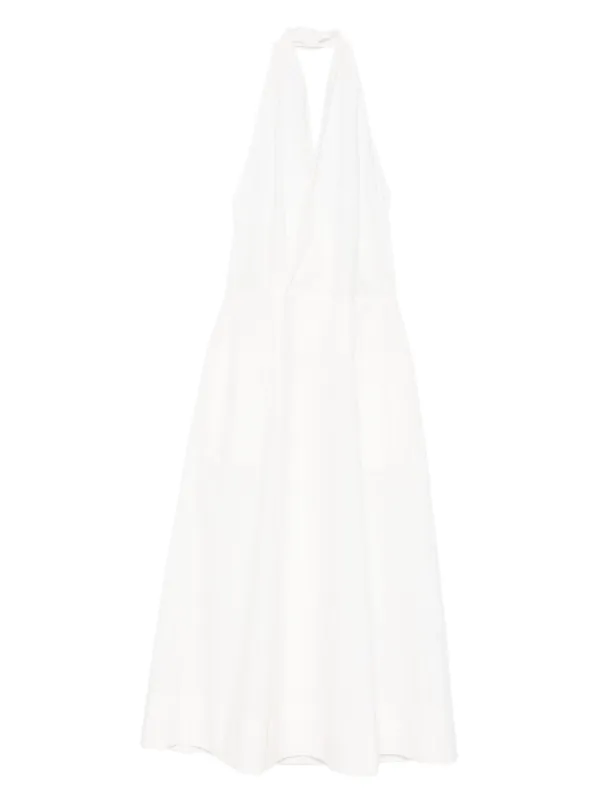 black midi halter neck dress Annita Crepe Halter Midi Dress - Black main image 0