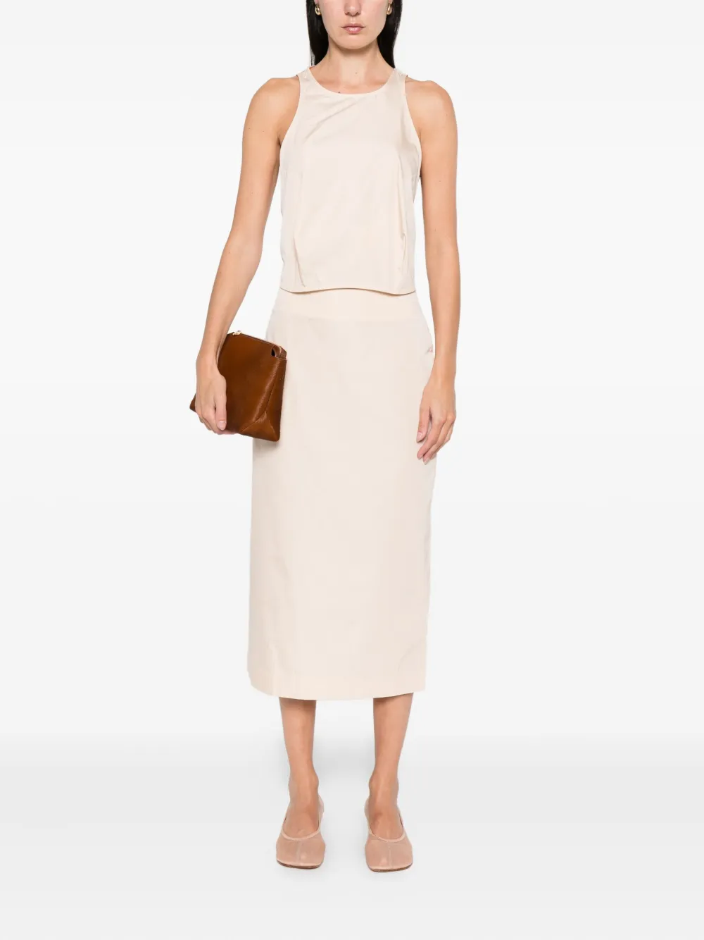 St Agni Drawstring Top In Pink