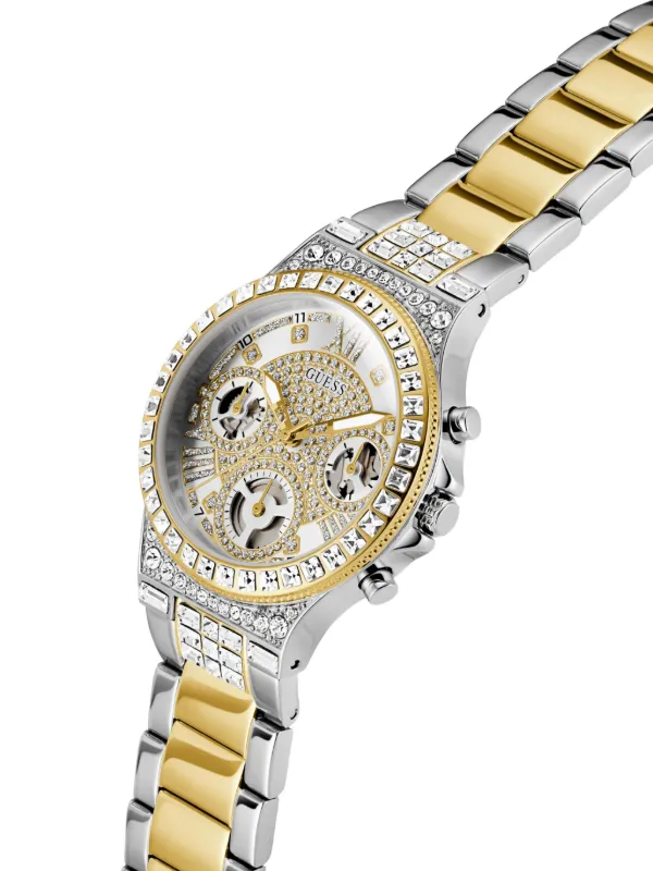 GUESS USA crystal-embellished Quartz 36mm Watch | Silver 