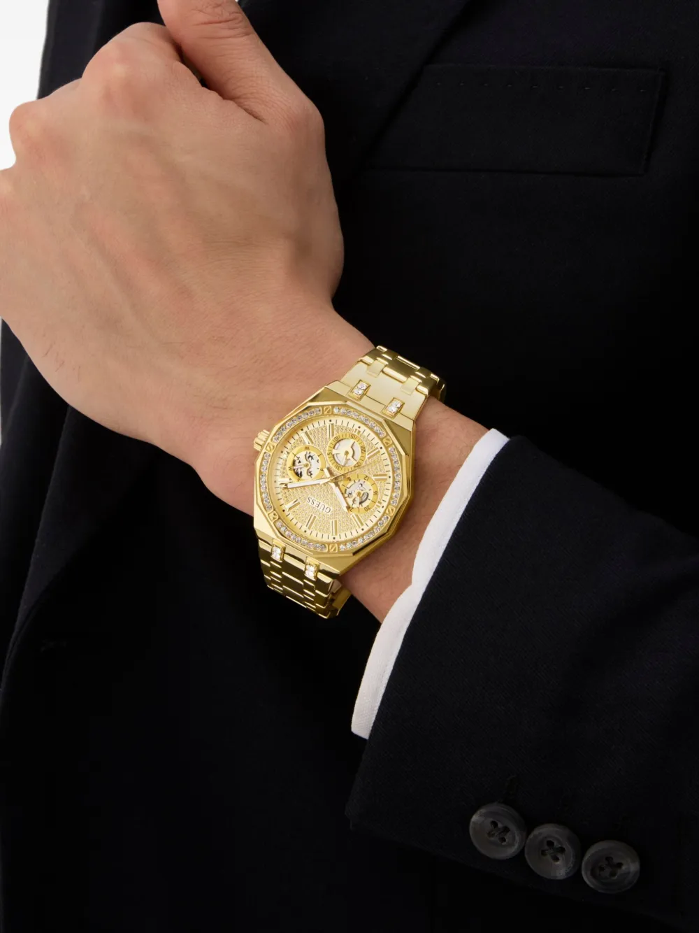 GUESS USA Kryptonite 44 mm - Goud