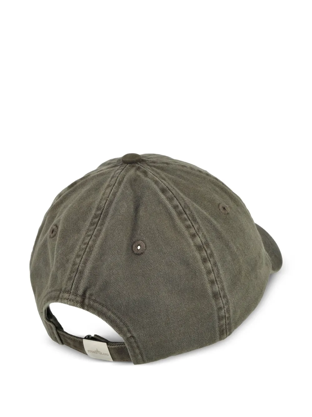 Stone Island embroidered-logo baseball cap Groen