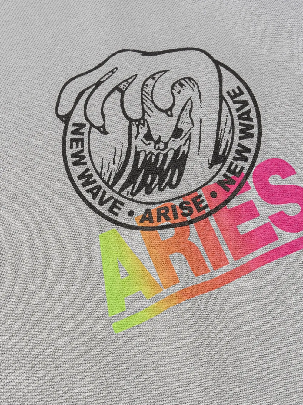 Aries Graphic-print T-shirt In Gray