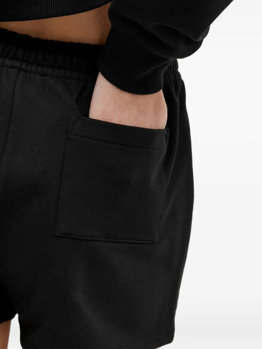Casablanca Elastic Waist Shorts In Black