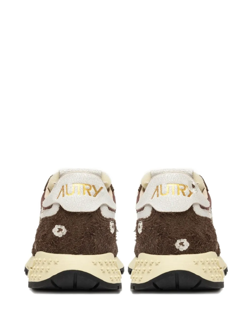 Autry REELWIND sneakers met geborduurde bloem EMBRO FLOW EBONY WWHT