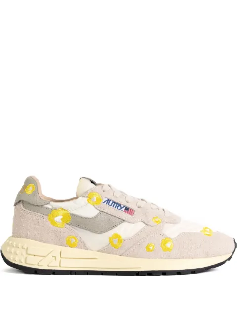 Autry floral-embroidery low-top sneakers