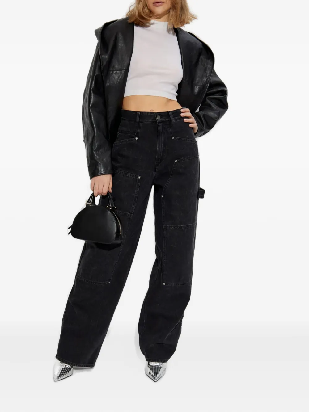 Alaïa crem-neck crop T-shirt | T-Shirts & Jersey Shirts | Image 2