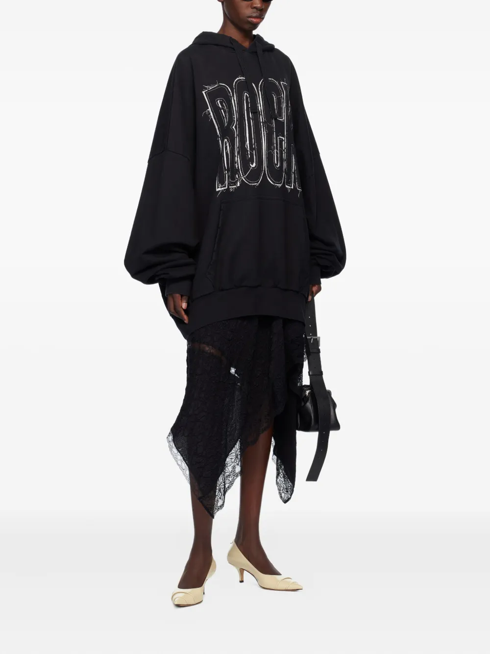 Vaquera Hoodie met borduurwerk - Zwart