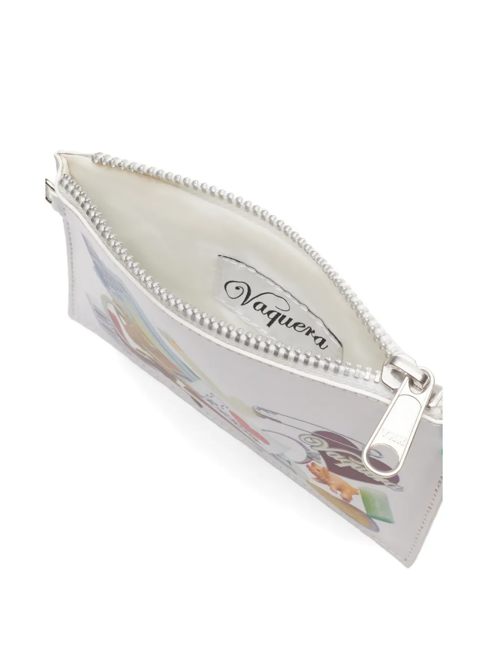 Vaquera Zip-fastening Purse In White