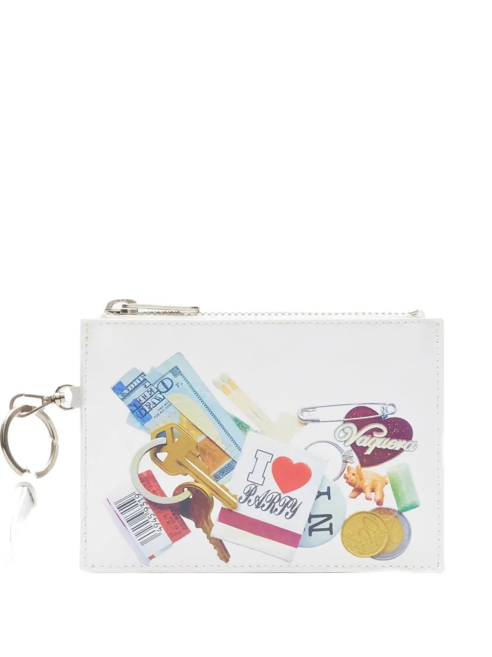 Vaquera Zip-fastening Purse In White
