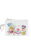Vaquera zip-fastening purse - White