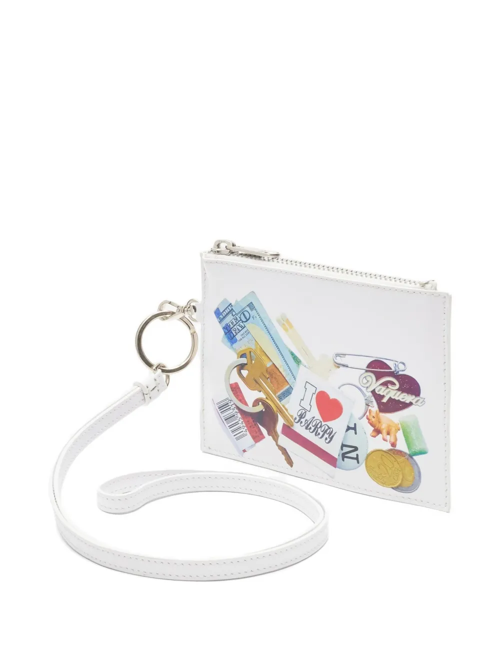 Vaquera Zip-fastening Purse In White