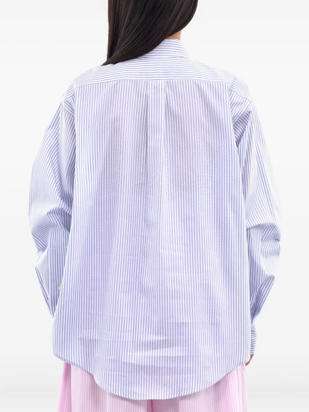 Vaquera Blouse met krijtstreep Blauw