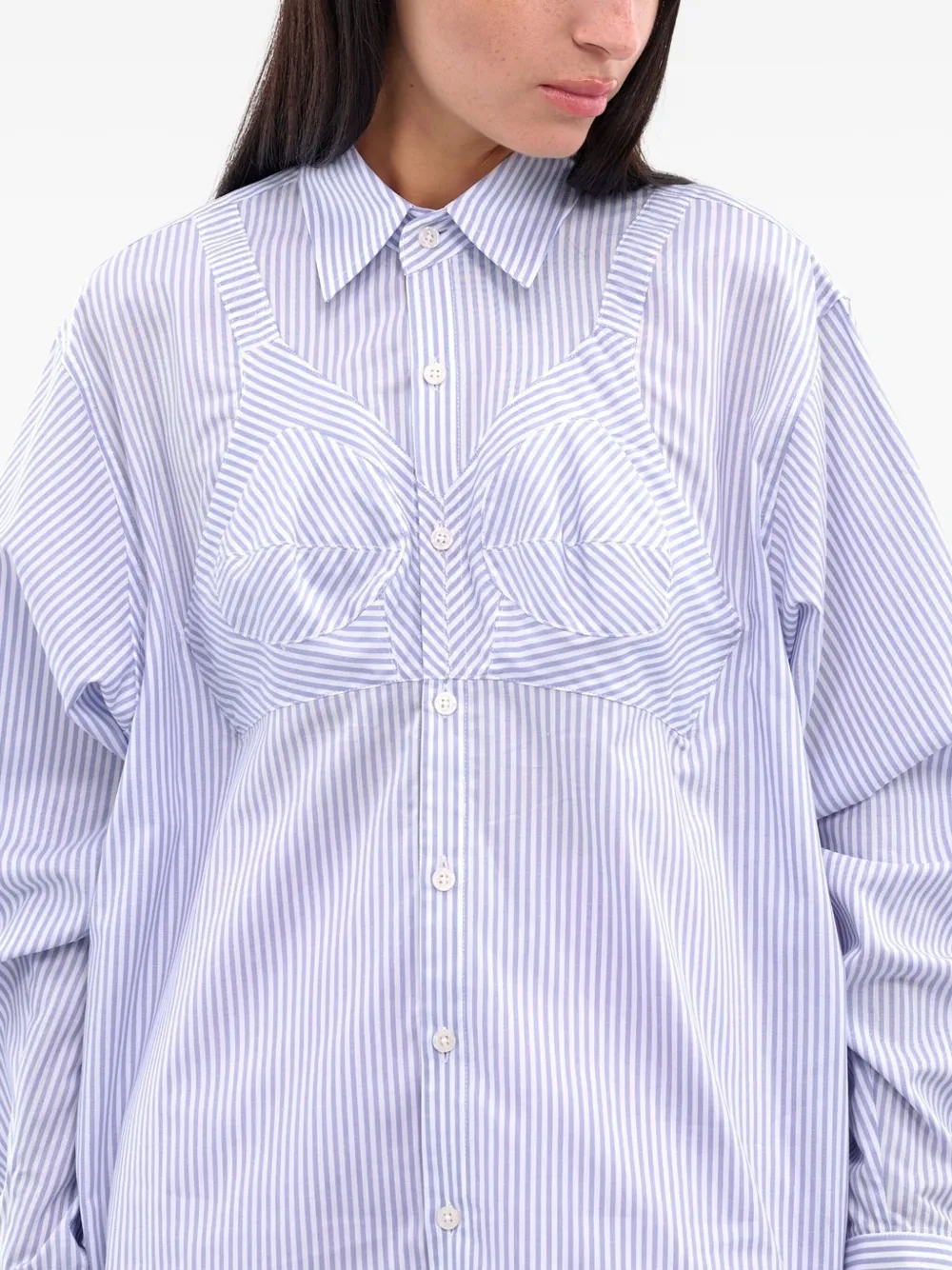 Vaquera Blouse met krijtstreep Blauw