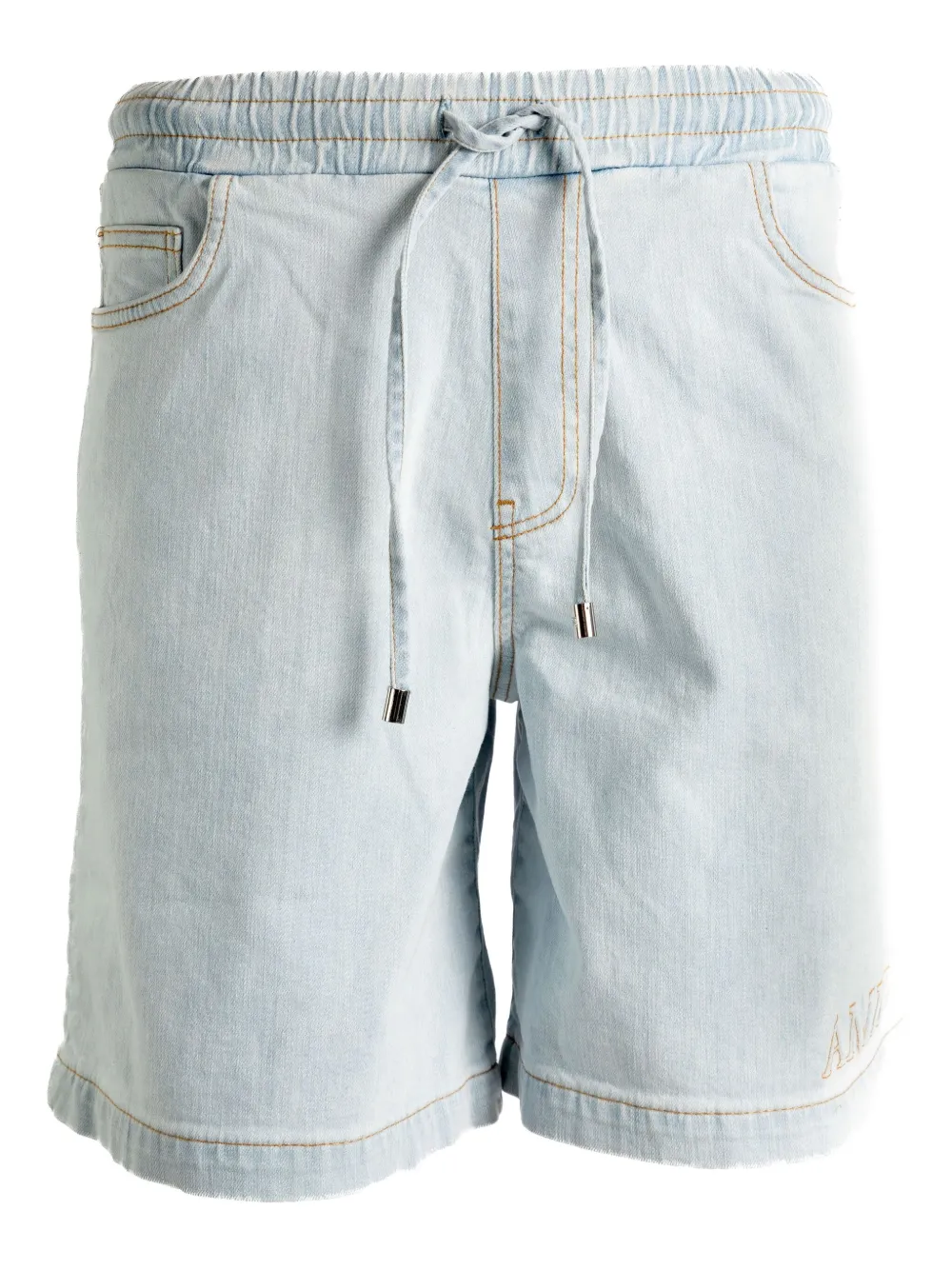 AMIRI drawstring denim shorts Blauw