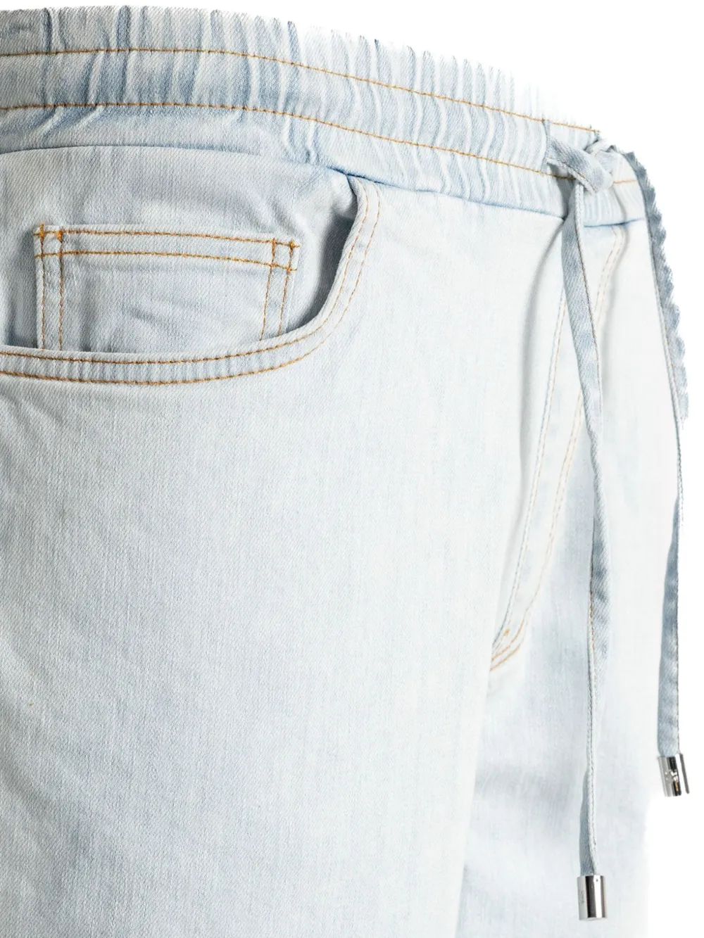 AMIRI drawstring denim shorts Blauw