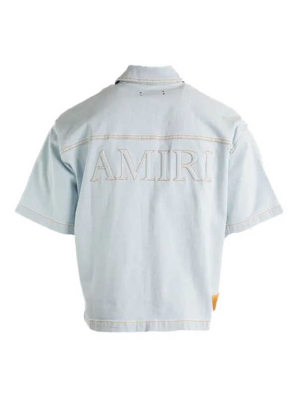 AMIRI ショートスリーブ デニムシャツ | ブルー | FARFETCH JP