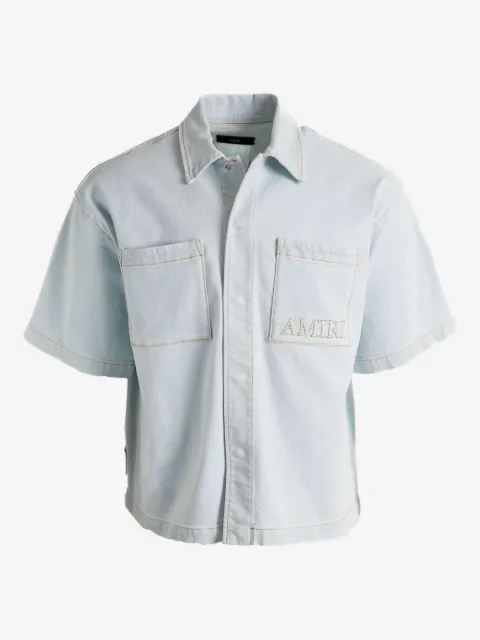 AMIRI 3d short sleeve snap shirt