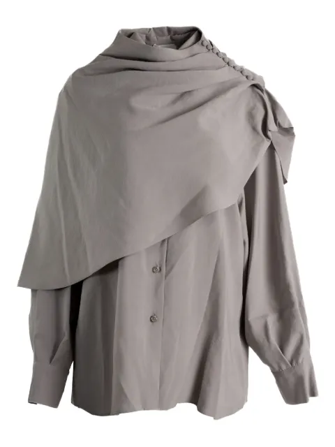 Magda Butrym chemise à col drapé