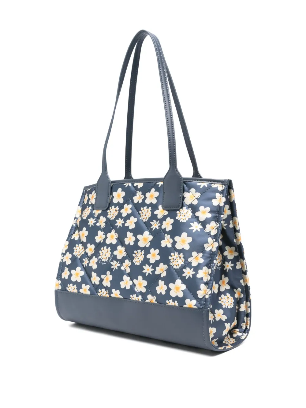 Kurt Geiger Floral-print Quilted Tote Bag In Blue
