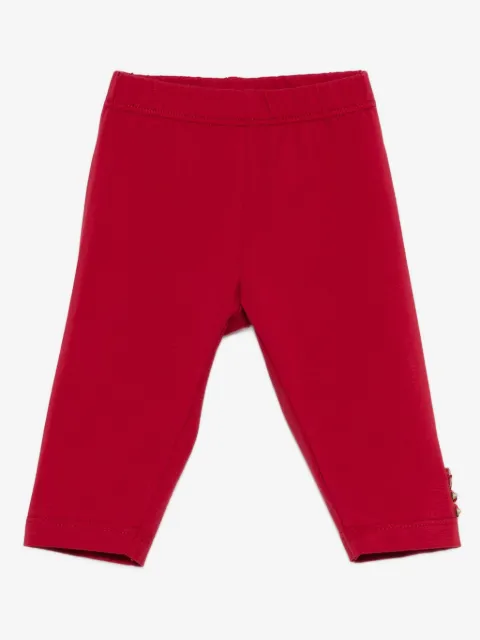 Monnalisa rose-embellished trousers