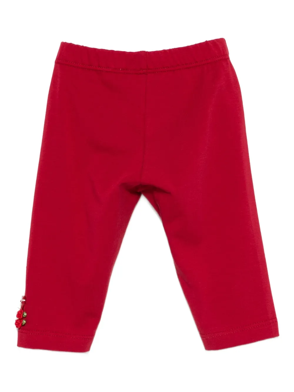 Monnalisa rose-embellished trousers Rood
