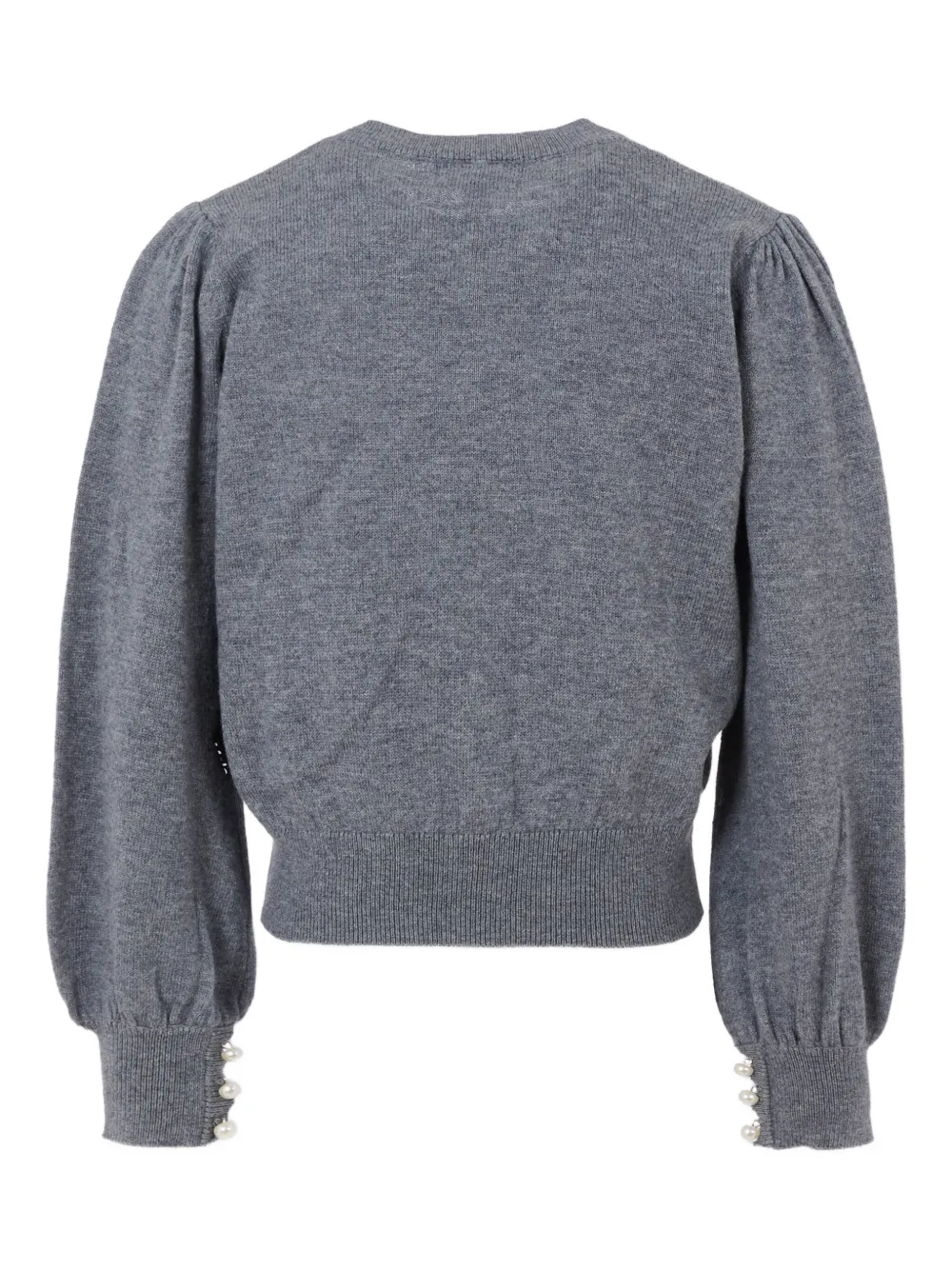 Molo Vest met parelknoop en pofmouwen Grijs