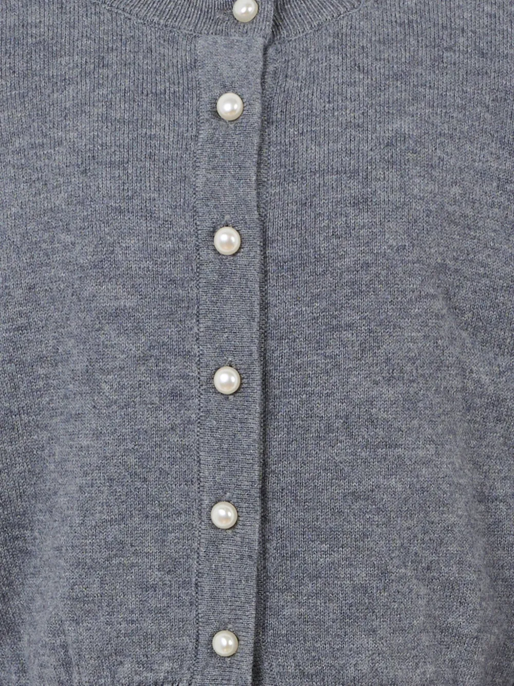Molo Vest met parelknoop en pofmouwen Grijs
