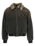 Axel Arigato tweed-collar cotton bomber jacket - Grey