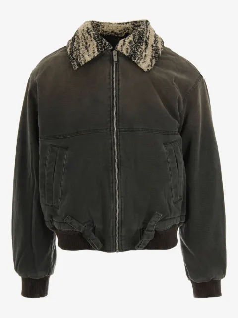 Axel Arigato tweed-collar cotton bomber jacket
