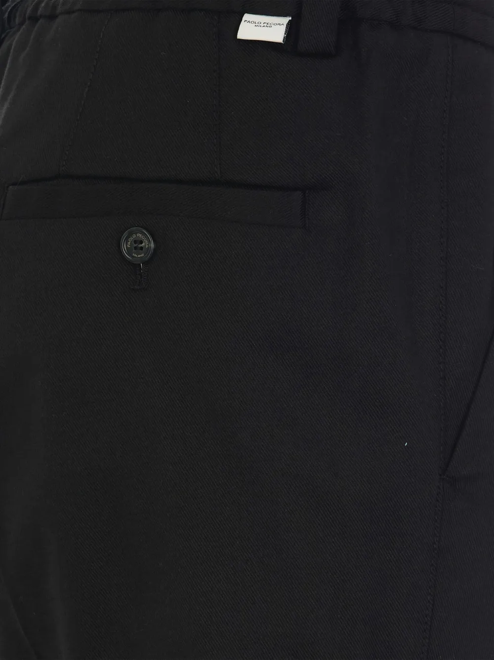 Paolo Pecora Drawstring-waist Cuffed Trousers In Black