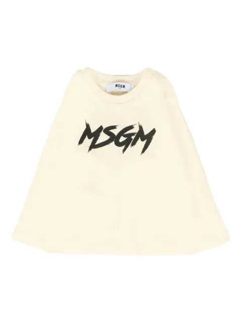 MSGM Kids playera manga larga con logo estampado
