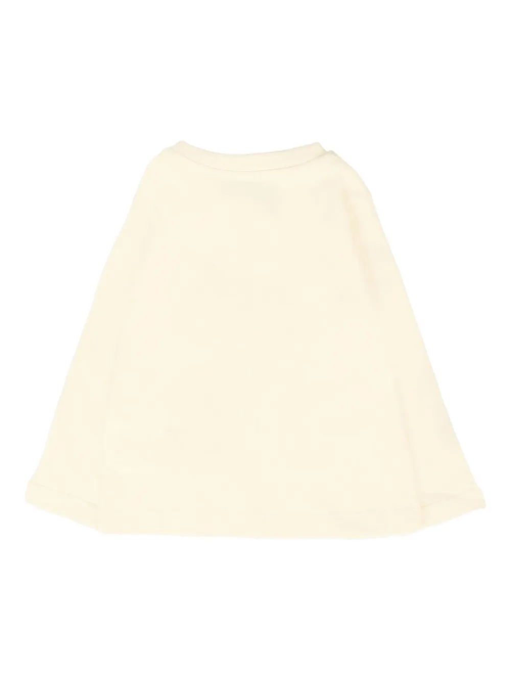 MSGM Kids logo-print long-sleeve T-shirt Beige