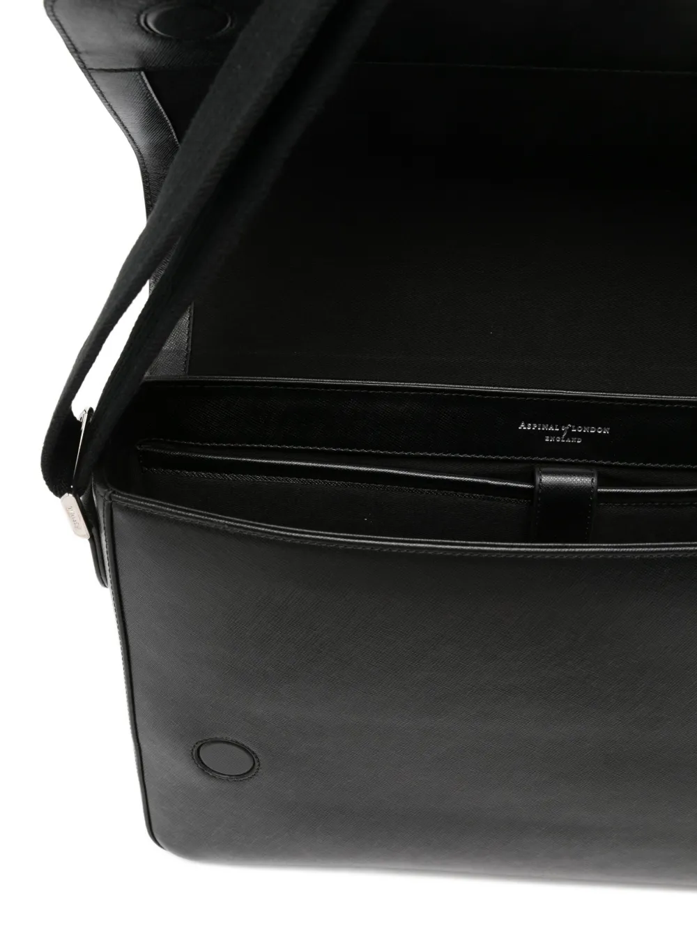 Aspinal Of London Logo-detail Messenger Bag In Black