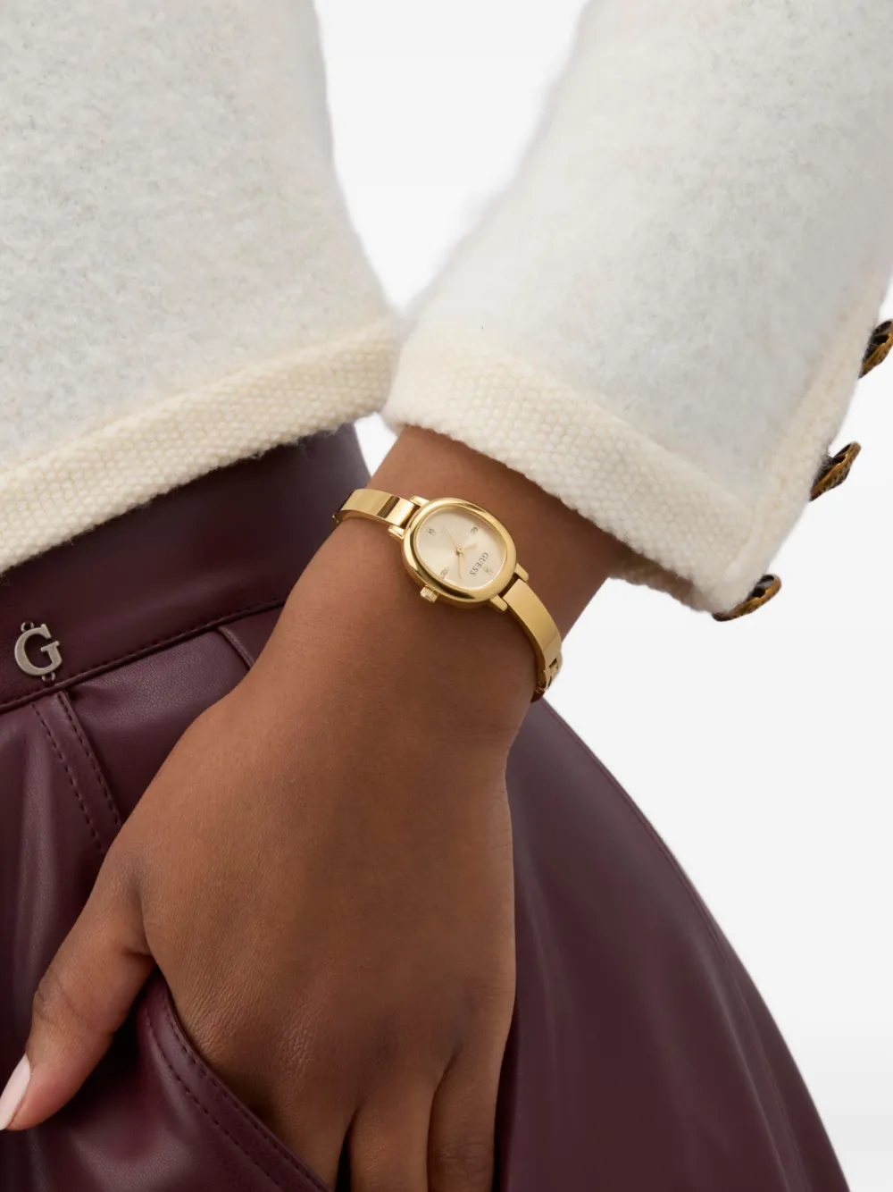 GUESS USA Gerecycled stalen quartz 20,5 mm - Goud