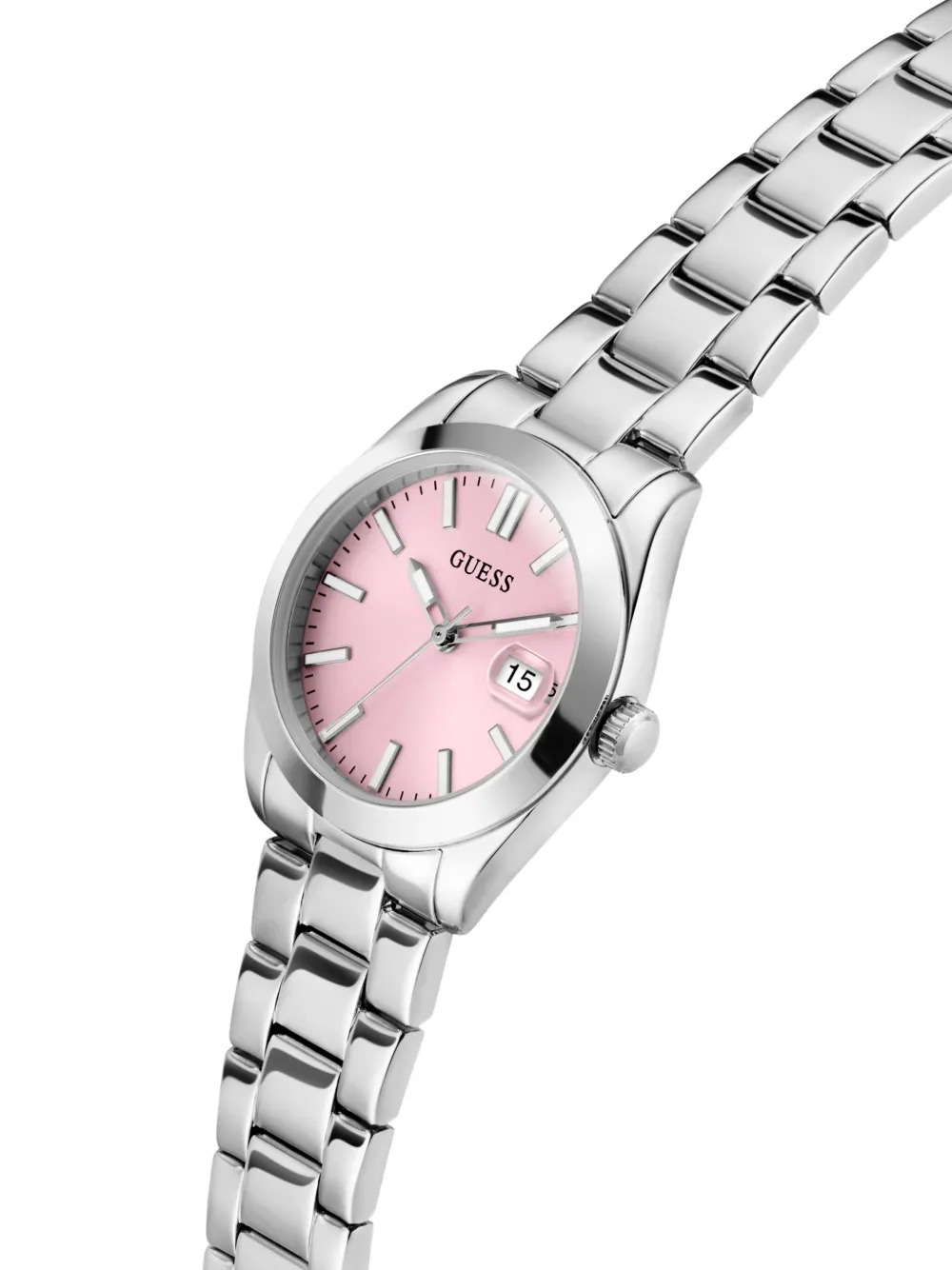Guess Usa Sainteless Steel Bracelet 32mm In Silver