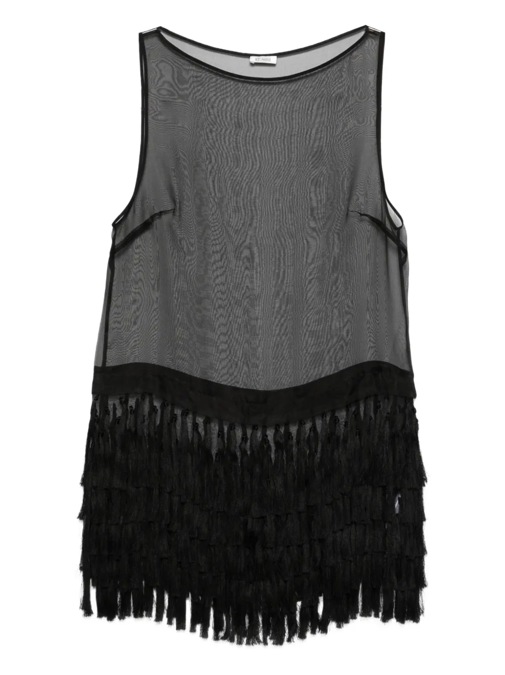 St Agni Tassel-detail Mini Dress In Black