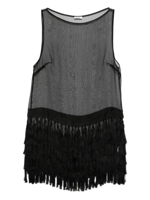 St. Agni tassel-detail Mini Dress | Black | FARFETCH
